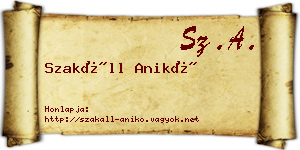 Szakáll Anikó névjegykártya